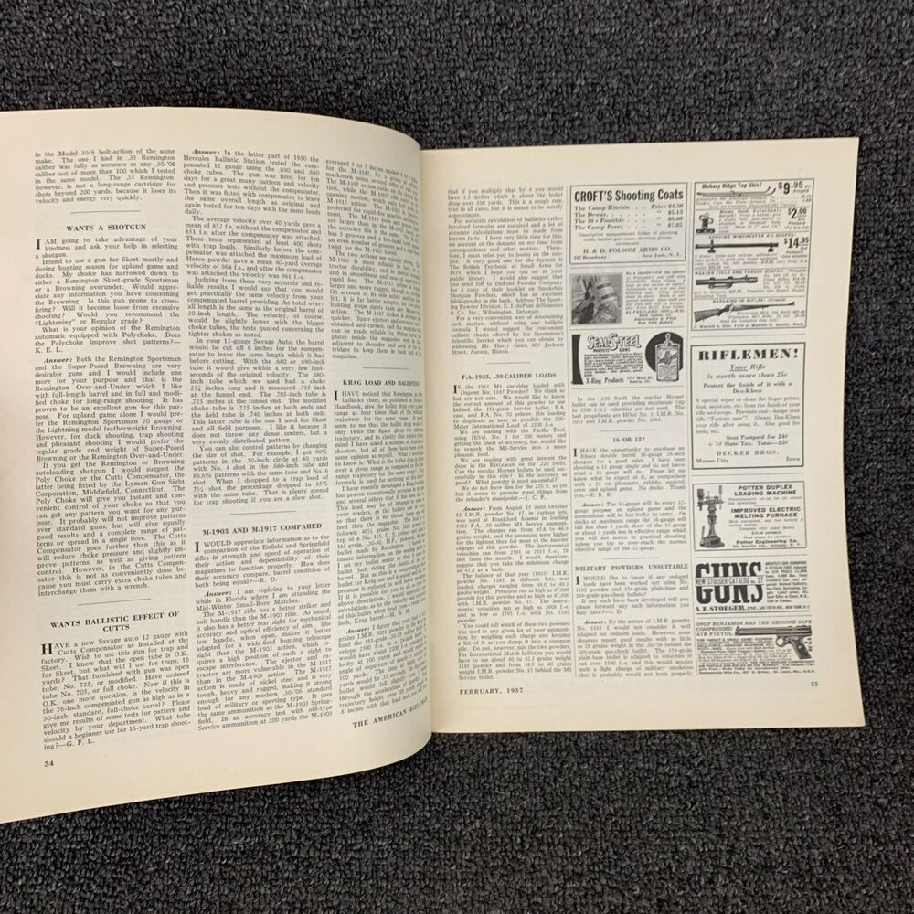 Vintage The American Rifleman Magazine February 1937 Sporting Hunting Firearms - Picture 5 of 8